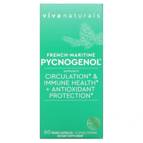 Viva Naturals, French-Maritime Pycnogenol, 60 Veggie Capsules
