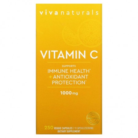 Viva Naturals, Vitamin C, 1,000 mg, 250 Veggie Capsules