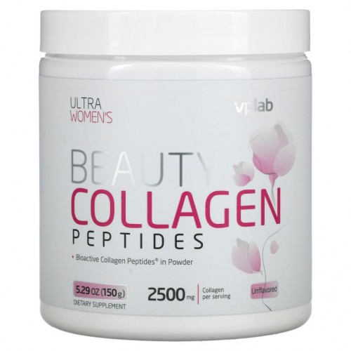 Vplab, Ultra Women's Beauty Collagen Peptides, Unflavored, 2,500 mg, 5.29 oz (150 g)