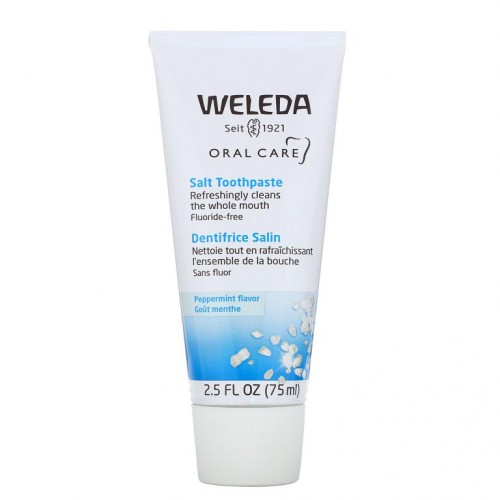 Weleda, 구강 케어, 소금 치약, 불소 무함유, 페퍼민트, 75ml(2.5fl oz)