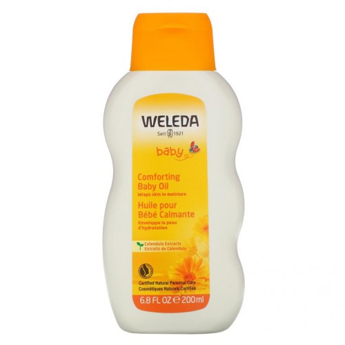 Weleda, 유아용, 진정 효과 베이비 오일, 금잔화 추출물, 200ml(6.8fl oz)