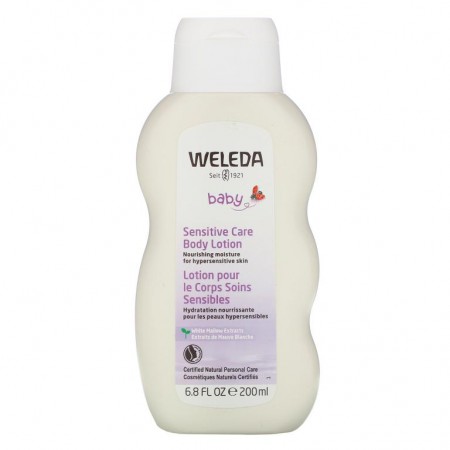 Weleda, 베이비, 민감성 케어 베이비 로션, 화이트 말로우 추출물, 200ml(6.8fl oz)