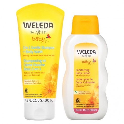 Weleda, 베이비 번들 세트, 금잔화, 2종 세트