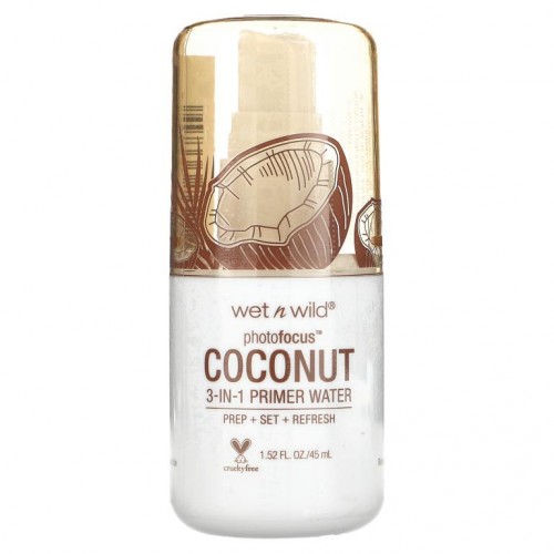 Wet n Wild, PhotoFocus 3 in 1 프라이머 워터, 인 러브 위드 코코, 1.52fl oz(45ml)