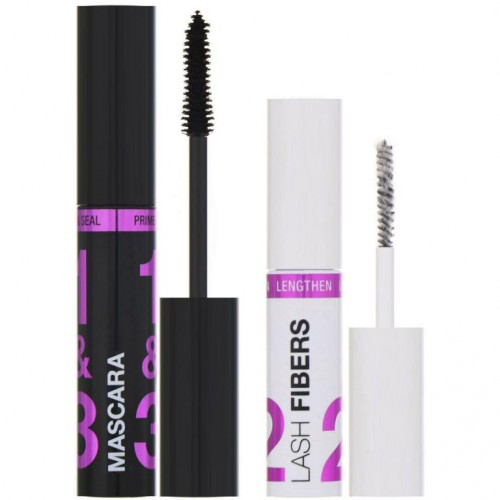 Wet n Wild, 래시 오 매틱 마스카라 + 파이버 익스텐션 키트, 베리 블랙, 0.37fl oz(11ml)