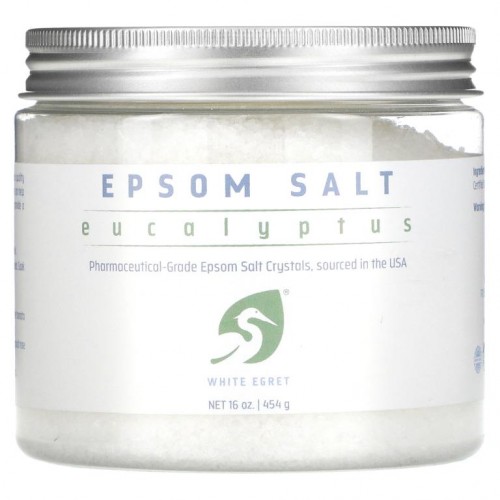 White Egret Personal Care, 엡솜 솔트, 유칼립투스, 454g(16oz)