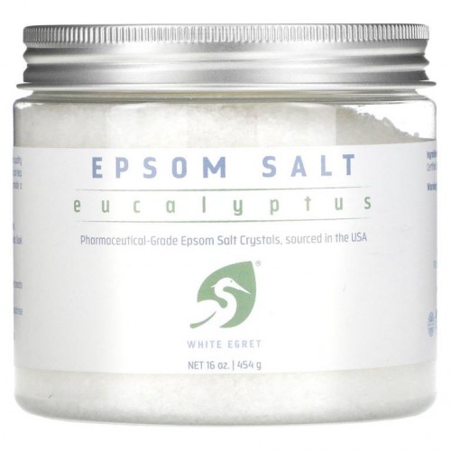 White Egret Personal Care, 엡솜 솔트, 유칼립투스, 454g(16oz)