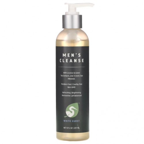 White Egret Personal Care, Men's Cleanse, 8 oz (237 ml)