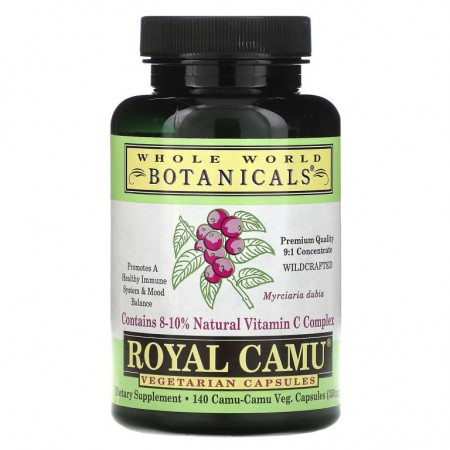 Whole World Botanicals, 로열 카무, 350mg, 베지 캡슐 140정