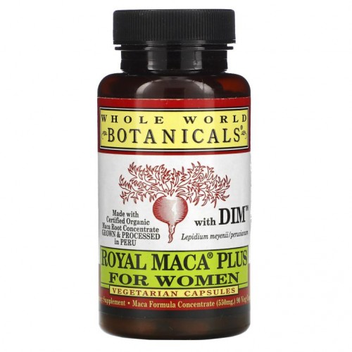 Whole World Botanicals, 여성을 위한 로얄 마카 플러스, 550 mg, 90 베지 캡슐