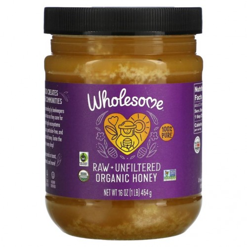 Wholesome Sweeteners, 유기농 생꿀, 16 oz (454 g)