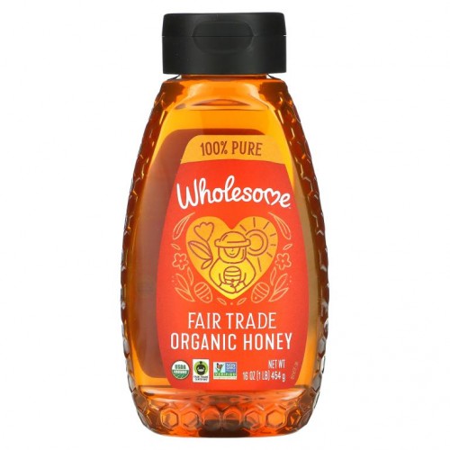 Wholesome Sweeteners, 공정 무역 유기농 꿀, 454g(16oz)