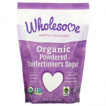 Wholesome Sweeteners, 제과용 유기농 슈가파우더, 454g(1lb)