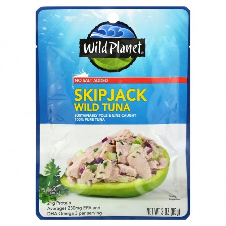 Wild Planet, 야생 가다랑어 참치, 85g(3oz)