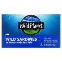 Wild Planet, 바다 소금을 곁들인 물 속의 야생의 정어리, 4.4 oz (125 g)
