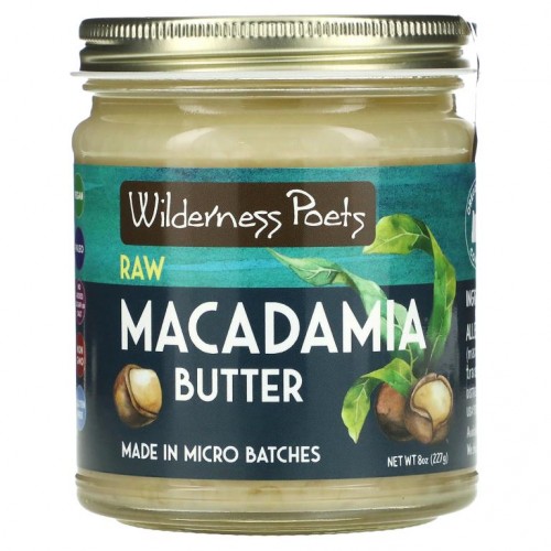 Wilderness Poets, 무가공 마카다미아 버터, 227 g(8 oz)