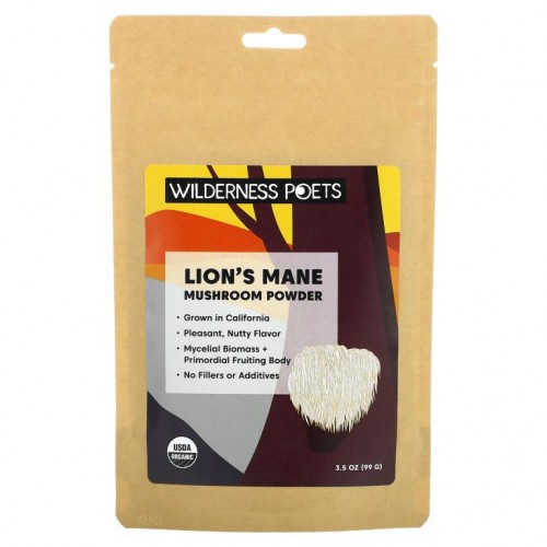 Wilderness Poets, 노루궁뎅이버섯 분말, 99g(3.5oz)
