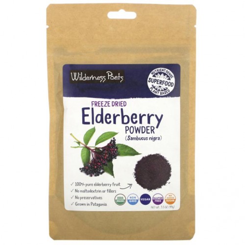 Wilderness Poets, Organic Freeze Dried Elderberry Powder, 3.5 oz (99 g)