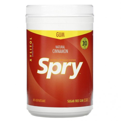 Xlear, Spry, 츄잉껌, 천연 시나몬, 무설탕, 550개입, (660 g)