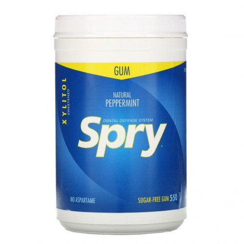 Xlear, Spry, 츄잉검, 천연 페퍼민트, 설탕 무함유, 550개(660g)