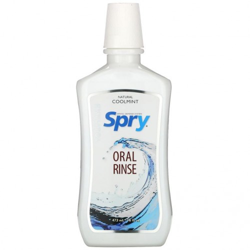 Xlear, Spry, 구강 청결제, 내추럴 쿨민트, 473ml(16fl oz)