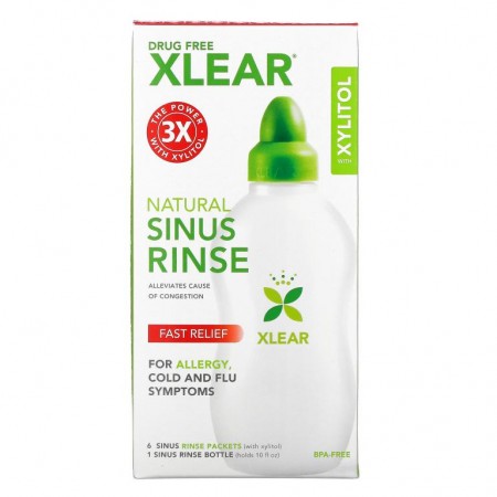 Xlear, 자일리톨을 함유한 천연 부비강 세척제, 키트 1개