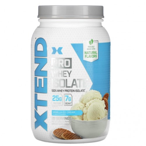 Xtend, Pro, 분리 유청, 바닐라 아이스크림, 810g(1.78lbs)