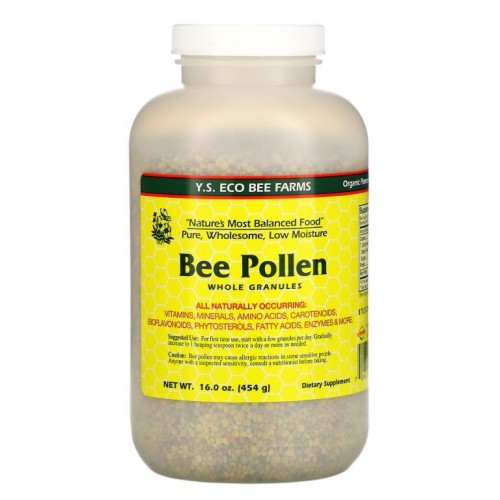 Y.S. Eco Bee Farms, 벌 꽃가루 그래뉼, 천연, 454g(16.0oz)