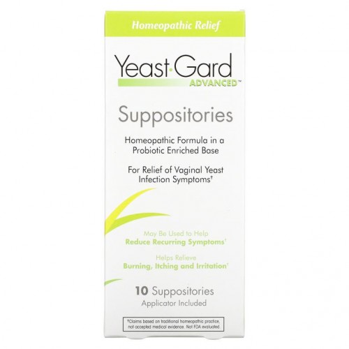 YeastGard Advanced, 효모 가드 고급 좌약(Yeast Gard Advanced Suppositories), 좌약 10 개