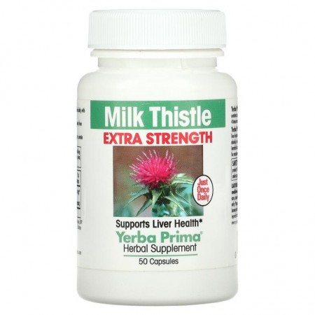 Yerba Prima, 밀크씨슬 엑스트라 스트렝스, 50 캡슐