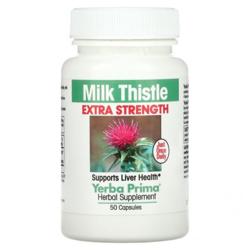 Yerba Prima, 밀크씨슬 엑스트라 스트렝스, 50 캡슐