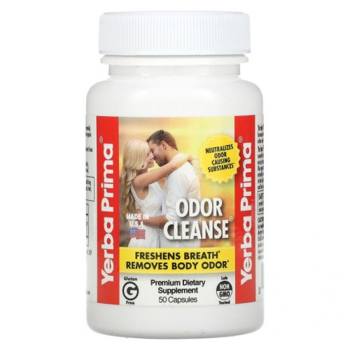 Yerba Prima, Odor Cleanse, 캡슐 50정