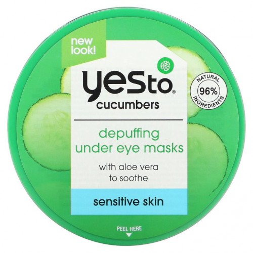 Yes To, Cucumbers, Depuffing Under Eye Masks, 16 Single Eye Masks