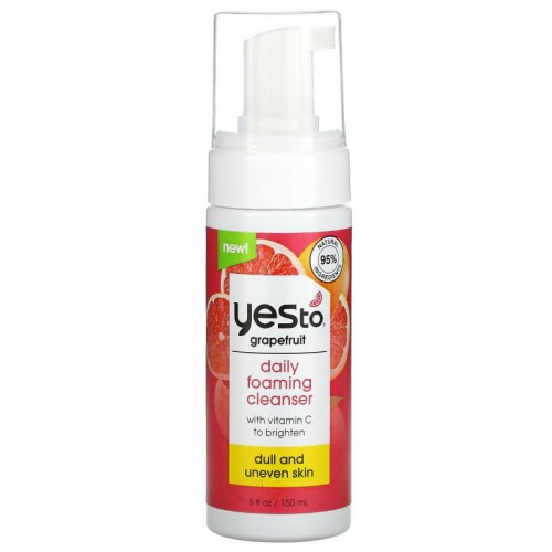 Yes To, Grapefruit, Daily Foaming Cleanser, 5 fl oz (150 ml)