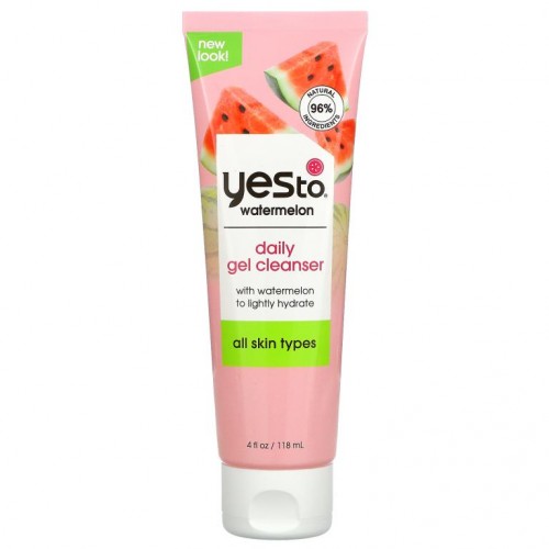 Yes To, Watermelon, Daily Gel Cleanser, 4 fl oz (118 ml)