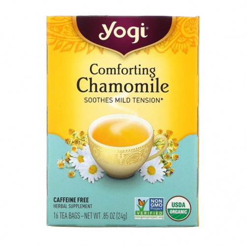 Yogi Tea, 편안한 캐모마일, 카페인 무함유, 16티백, 24g(.85oz)