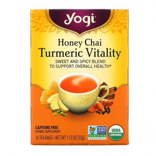 Yogi Tea, 튜메릭 바이탈리티, 허니 차이, 티백 16개입, 32g(1.12oz)