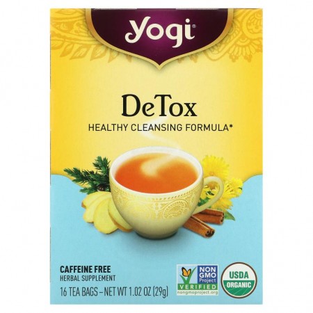 Yogi Tea, Detox, 카페인 무함유, 티백 16개, 29g(1.02oz)