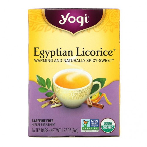Yogi Tea, Egyptian Licorice, 무카페인, 16 티백, 1.27 oz(36 g)
