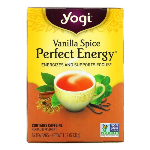 Yogi Tea, Perfect Energy, 바닐라 스파이스, 16 티백, 1.12 온스 (32 g)