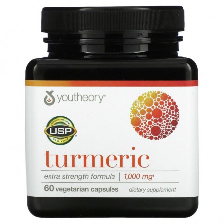 Youtheory, 강황, 엑스트라 스트렝스 포뮬러, 500 mg, 60 캡슐