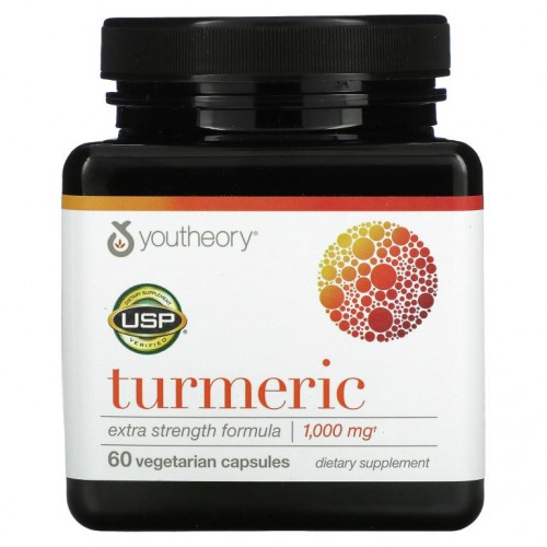 Youtheory, 강황, 엑스트라 스트렝스 포뮬러, 500 mg, 60 캡슐