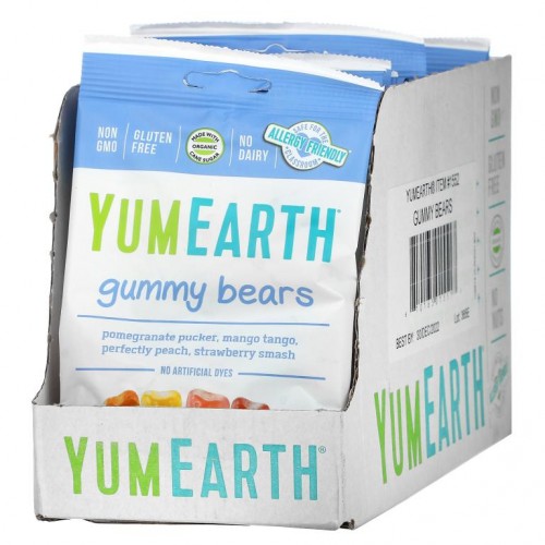 YumEarth, 거미 베이스, 여러 가지 맛, 12팩, 각 2.5 oz (71 g)