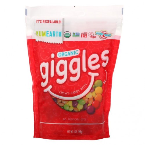 YumEarth, 유기농 Giggles, 142g(5oz)