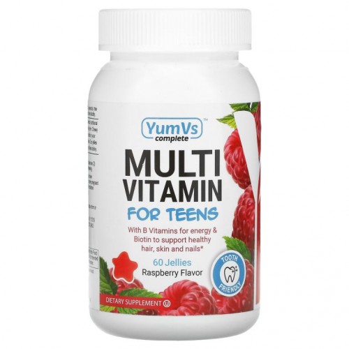 YumV's, 멀티 비타민 청소년용, 라즈베리 향, 60개입