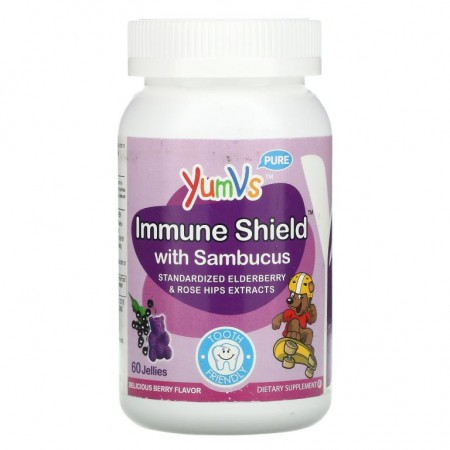 YumV's, 삼부커스 함유 Immune Shield, 베리, 젤리 60개