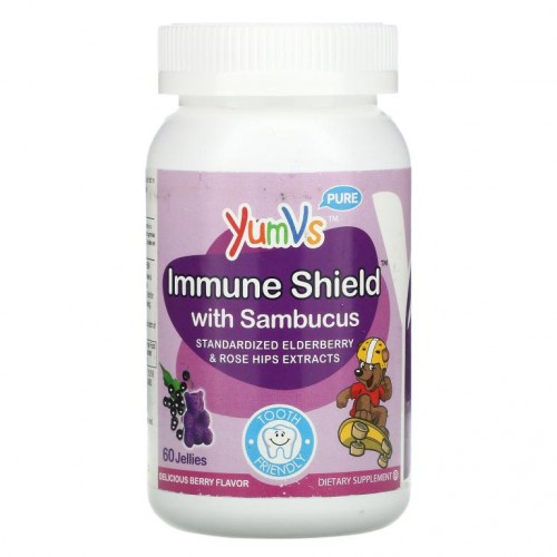 YumV's, 삼부커스 함유 Immune Shield, 베리, 젤리 60개