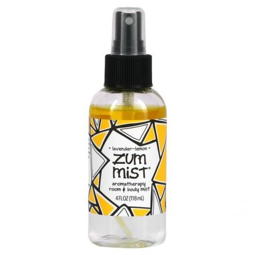 ZUM, 줌 미스트, 방 & 몸에 뿌리는 아로마테라피 미스트, 라벤더 - 레몬, 4fl oz