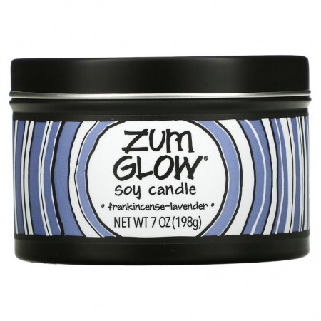 ZUM, Glow, Soy Candle, Frankincense & Lavender, 7 oz (198 g)