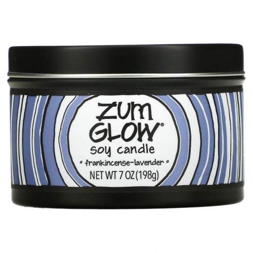 ZUM, Glow, Soy Candle, Frankincense & Lavender, 7 oz (198 g)